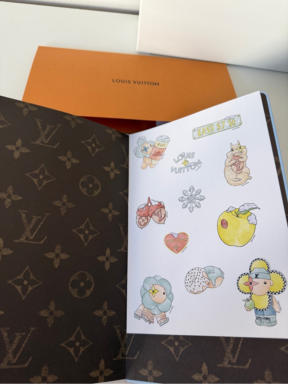 New Louis Vuitton 57th Street NYC Jane Notebook MM & Stickers GI1577 Authentic - Picture 7 of 12